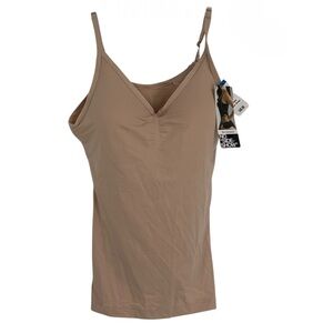 Naomi & Nicole Women's No Side Show Tank Camisole Shapewear Size XL NEW Beige